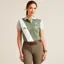 Ariat Womens Taryn Short Sleeve Polo Shirt Duck Green