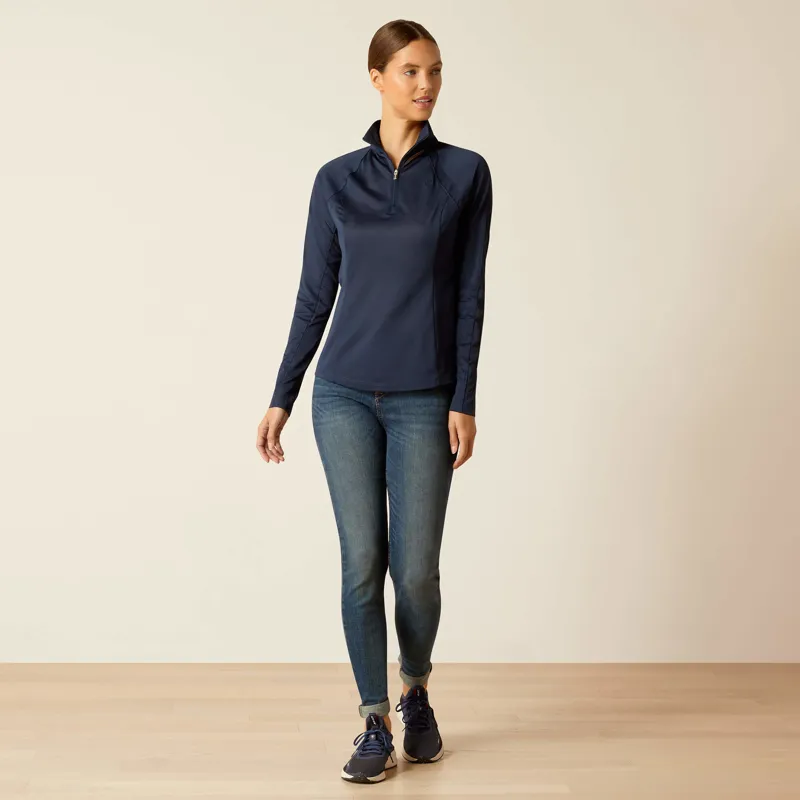 Ariat Womens Sunstopper 3.0 Base Layer Navy-2