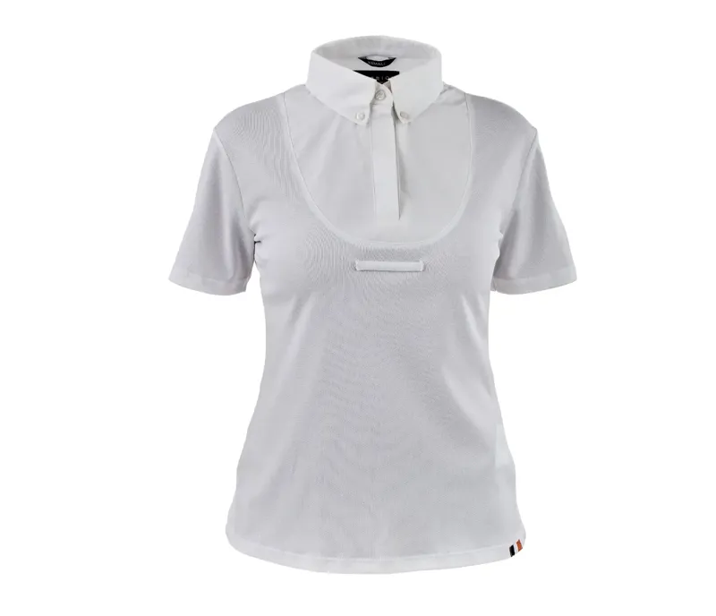 Aubrion Short Sleeve Tie Shirt Young Rider White