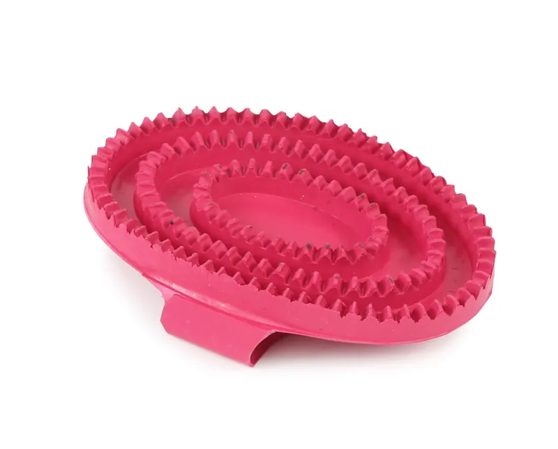 Ezi-Groom Large Rubber Curry Comb in Pink
