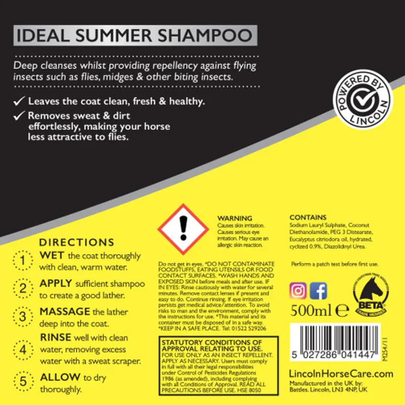 Lincoln Fly Repellent Shampoo 500ml-1