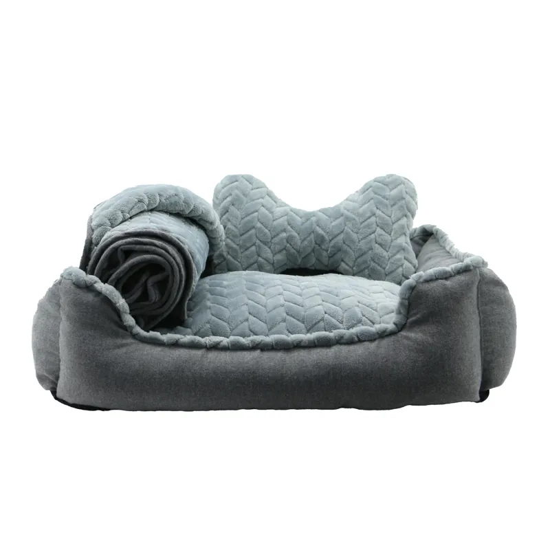 Ancol Made From Dog Bed Set 60 x 50cm Grey