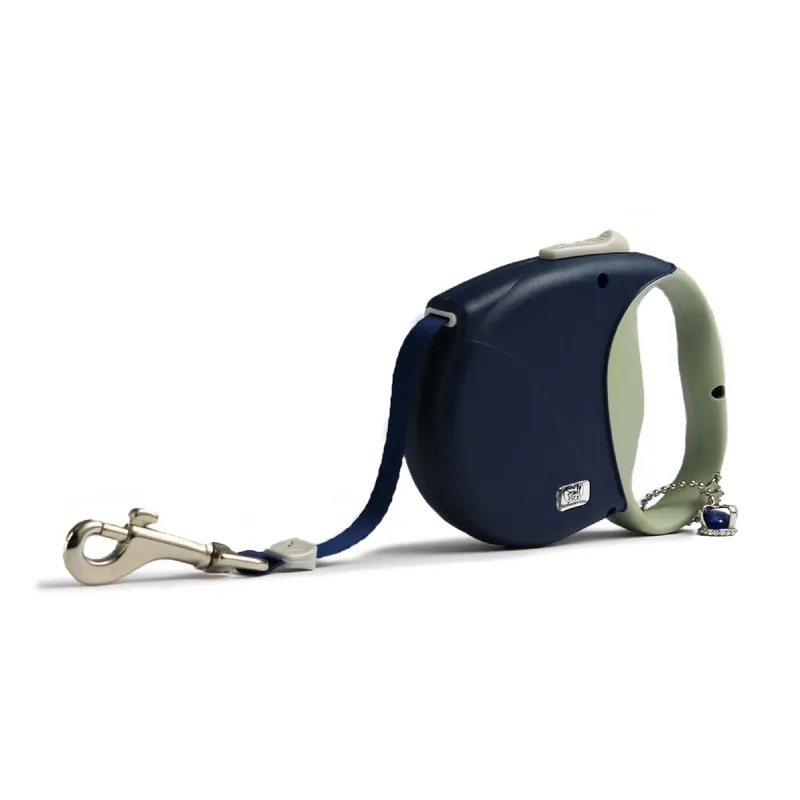 Ancol Small Bite Crown Jewel Retractable Extending Lead Sapphire