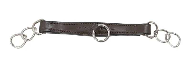 Blenheim Leather Curb Chain in Brown