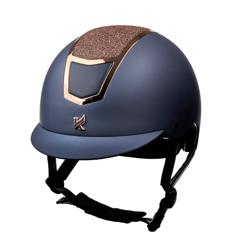 Karben Valentina Riding Hat Navy and Rose Gold 59-61-2