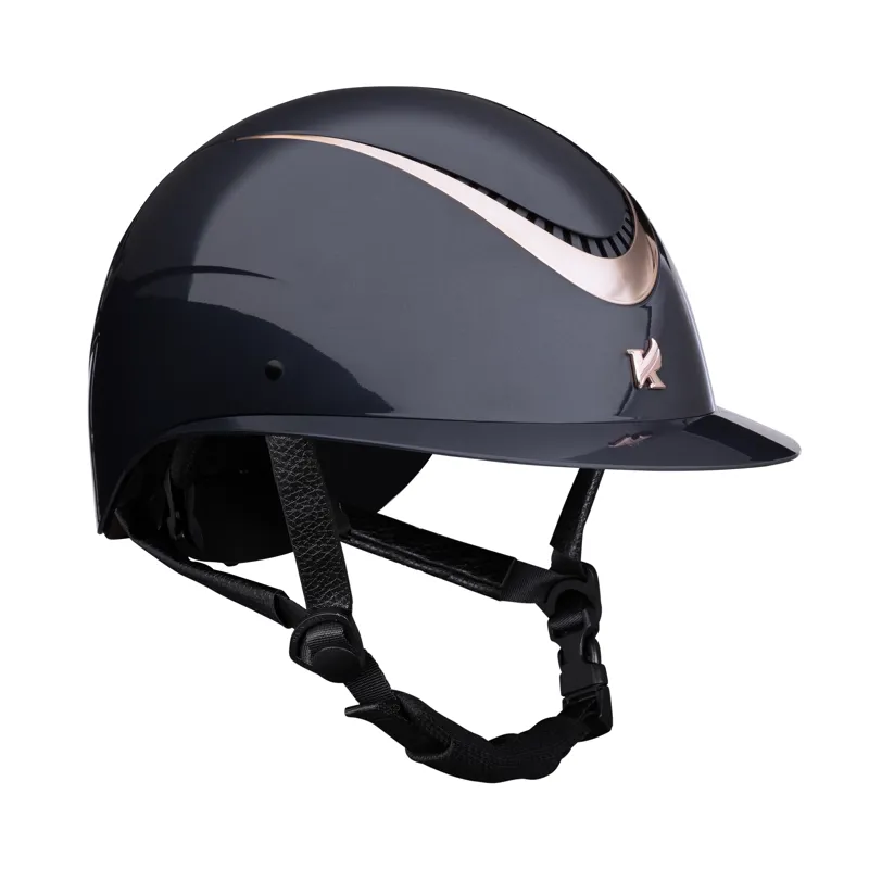 Karben Alina Ellipse Riding Hat Navy/Rose Gold 52-54cm-1