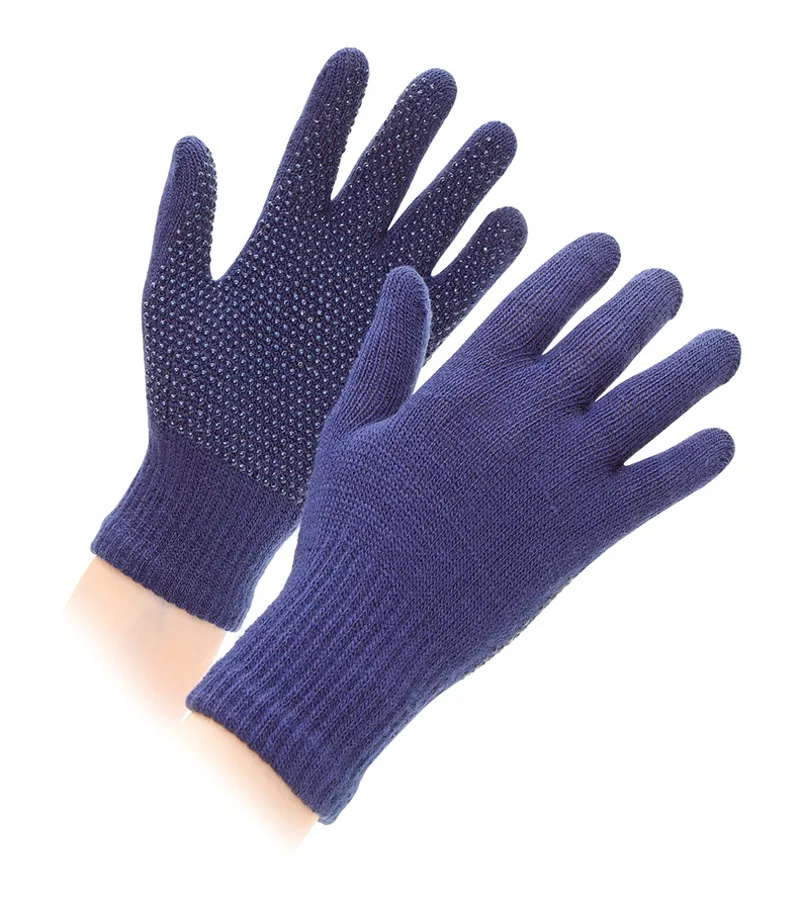 Shires Adults One Size Suregrip Gloves In Navy