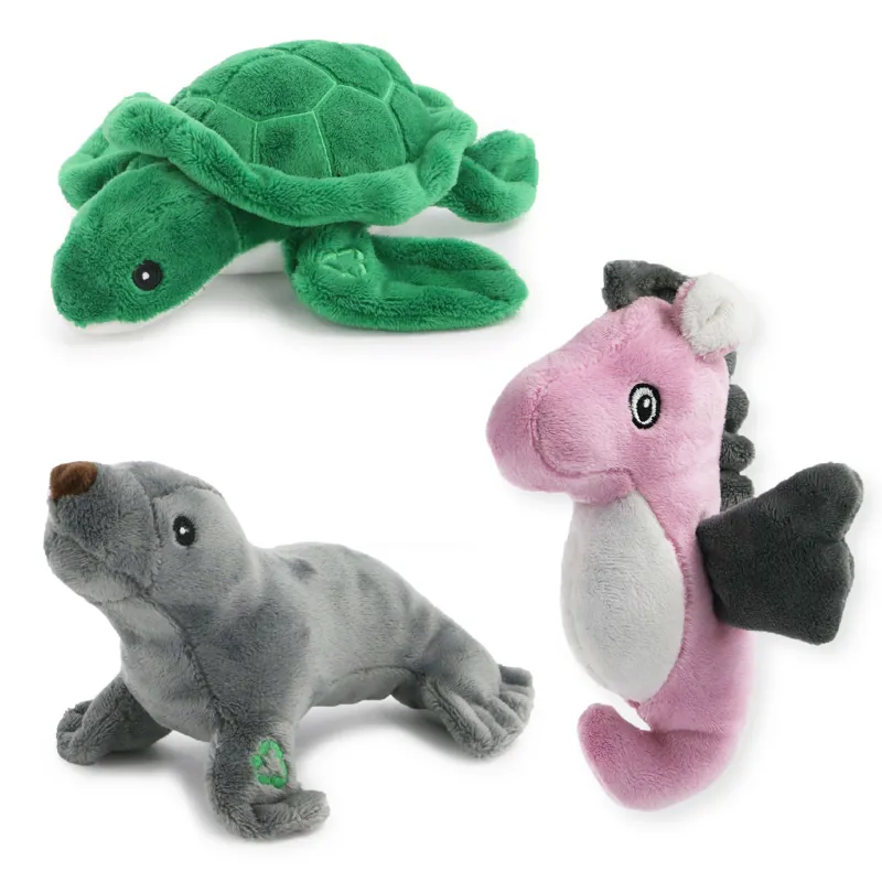 Ancol Sea Creature Toys Turtle Seal and Seahorse