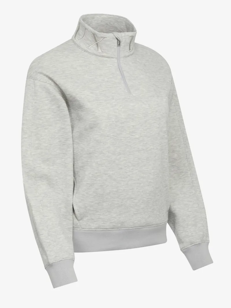 LeMieux Kali Quarter Zip Sweater Grey Marl-2