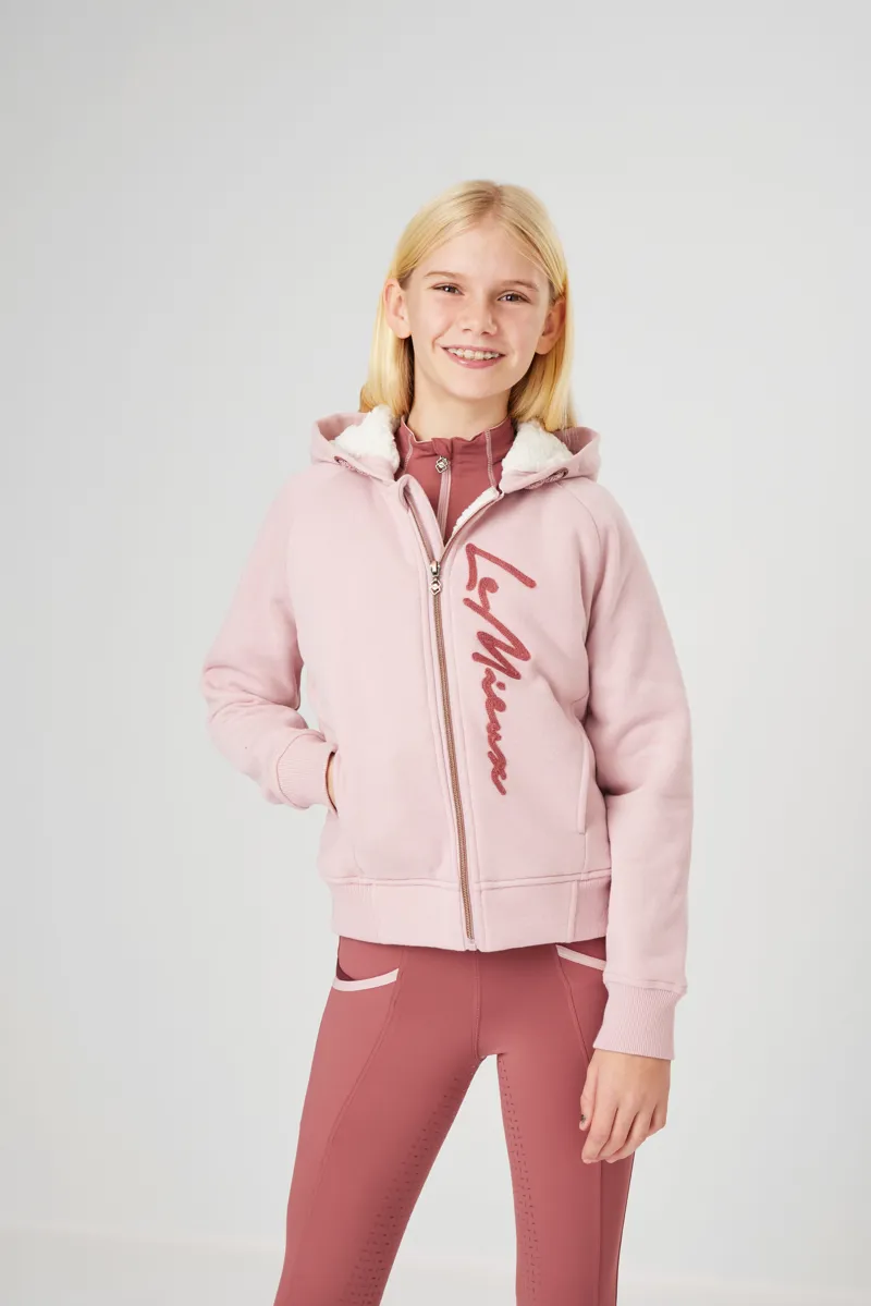 Pink sherpa lined hoodie outlet