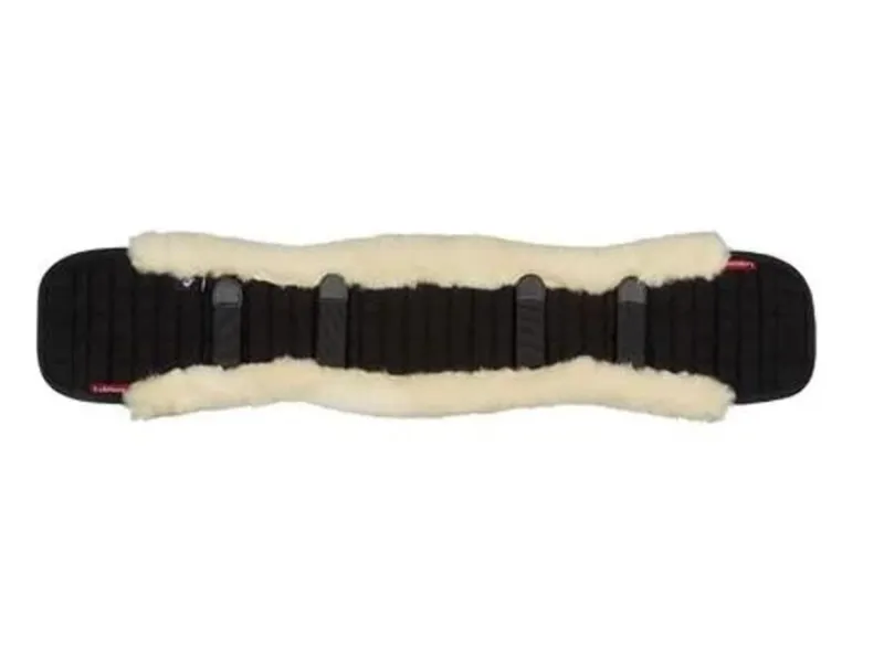 LeMieux Lambswool Dressage Girth Cover in Natural/Black