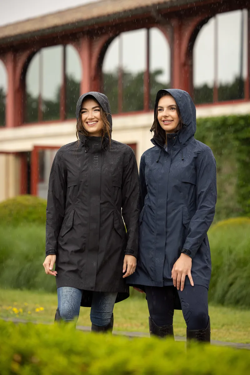 LeMieux Grace Long Waterproof Rain Jacket Navy-2