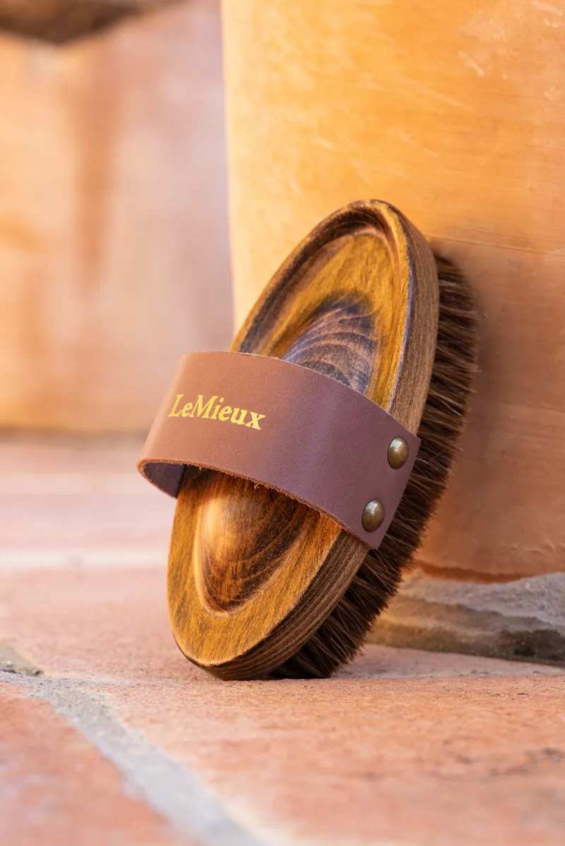 LeMieux Artisan Soft Speckled Grooming Brush Brown-2