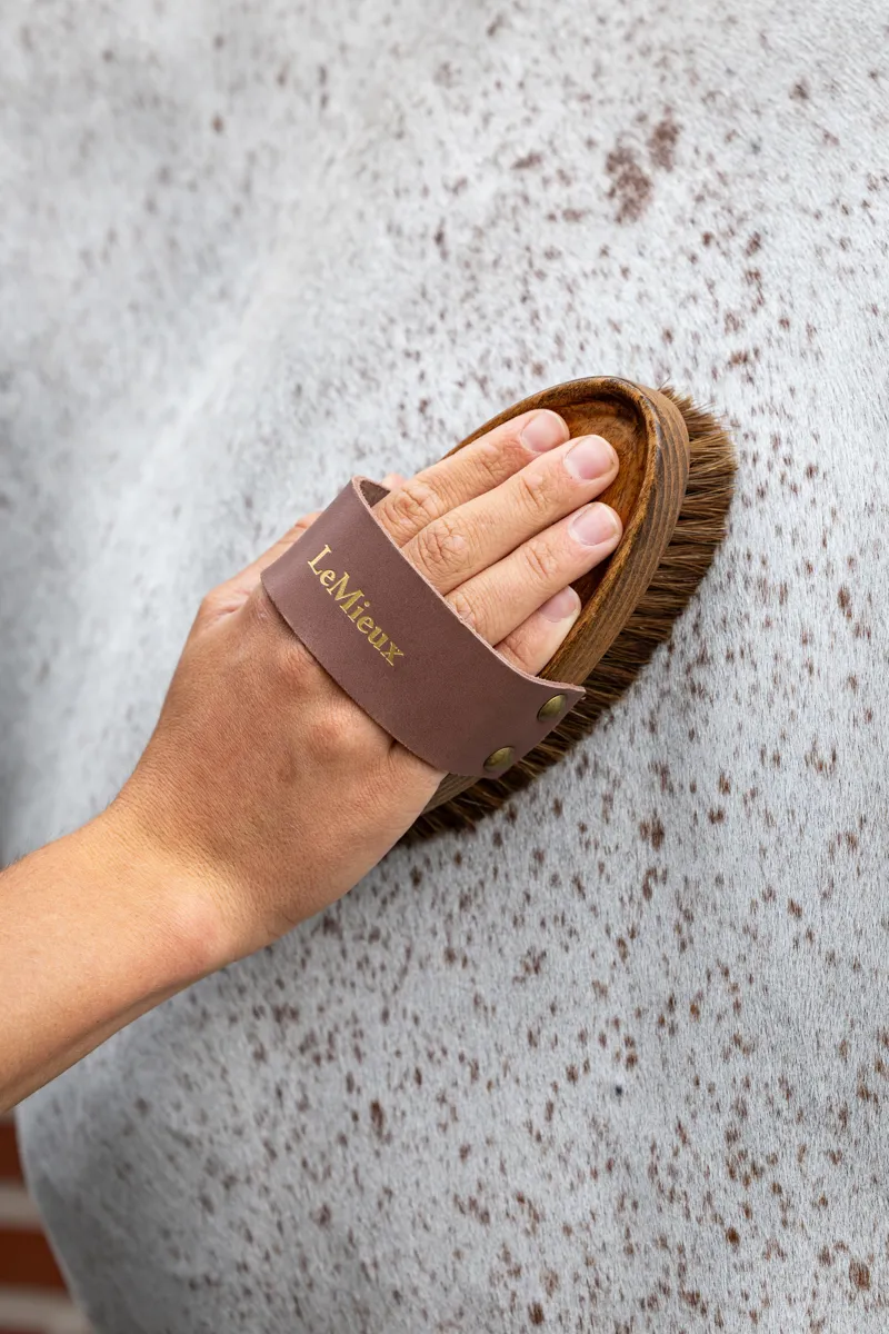 LeMieux Artisan Soft Speckled Grooming Brush Brown-3