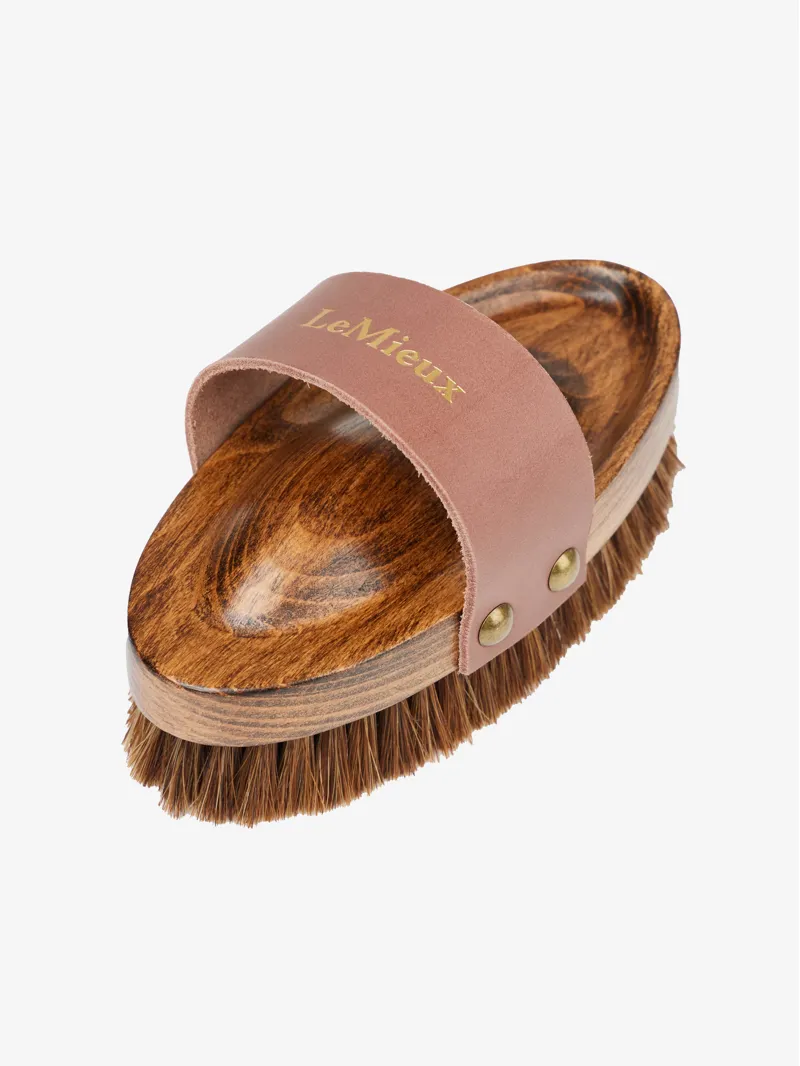 LeMieux Artisan Soft Speckled Grooming Brush Brown
