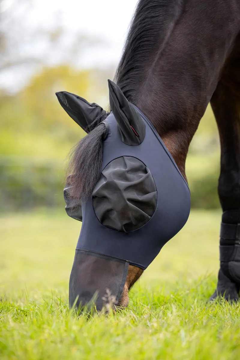 LeMieux Bug Relief Full Fly Mask Blue-1