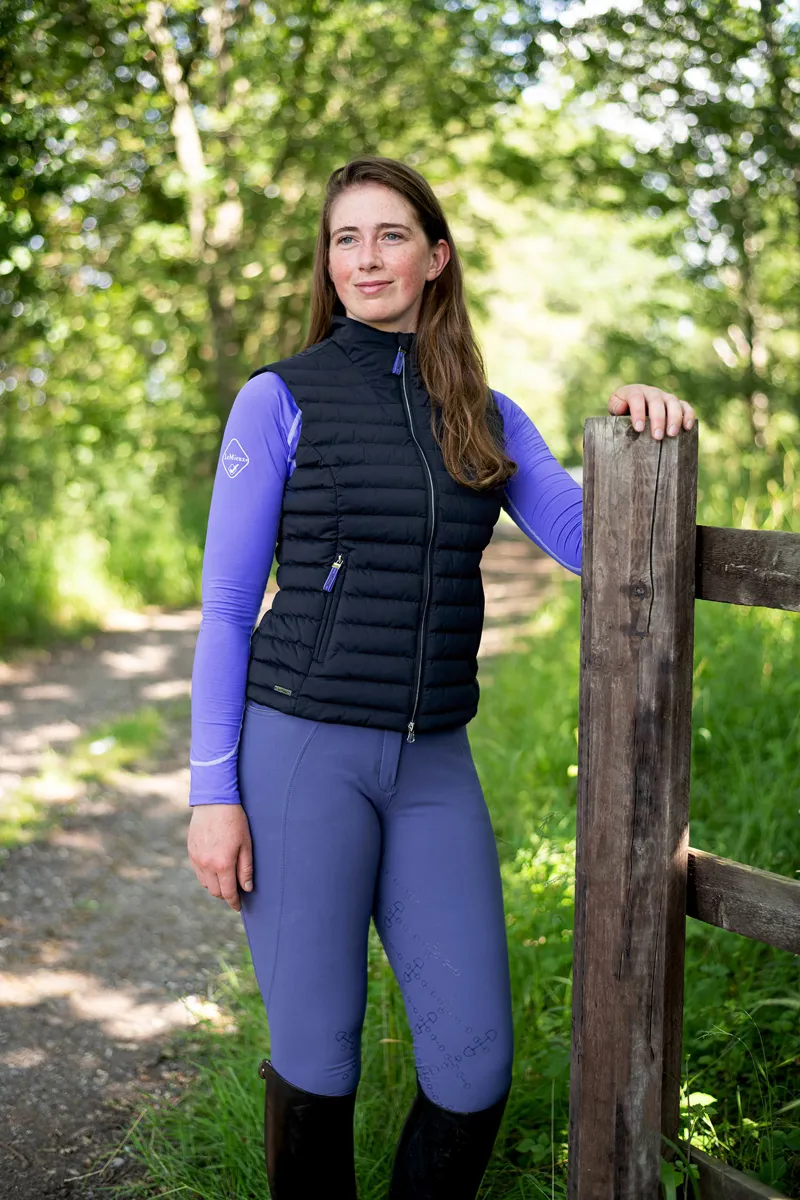 navy puffer gilet womens