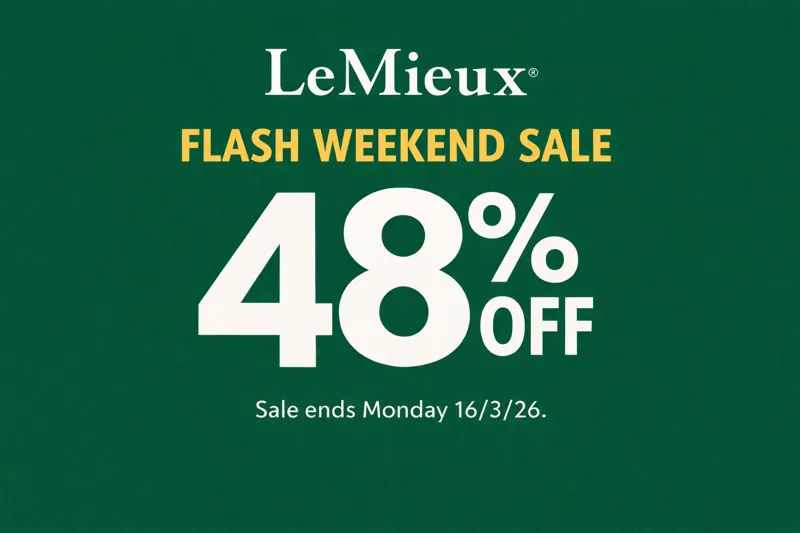 LeMieux Flash Sale March 48% OFF - Hurry, when it's gone, it's gone for good!