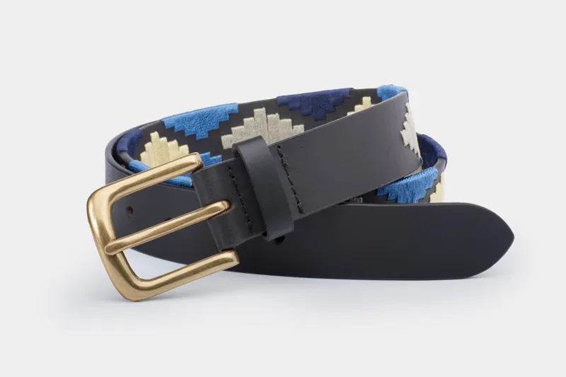 Ibex Of England Polo Belt Black/Navy/Blue/White