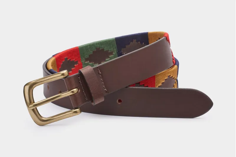 Ibex Of England Polo Belt Brown/Sand/Green/Navy/Red