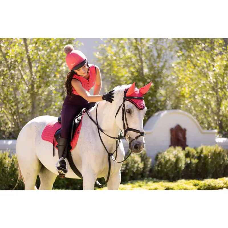 LeMieux Classic Lycra Fly Hood Papaya-1