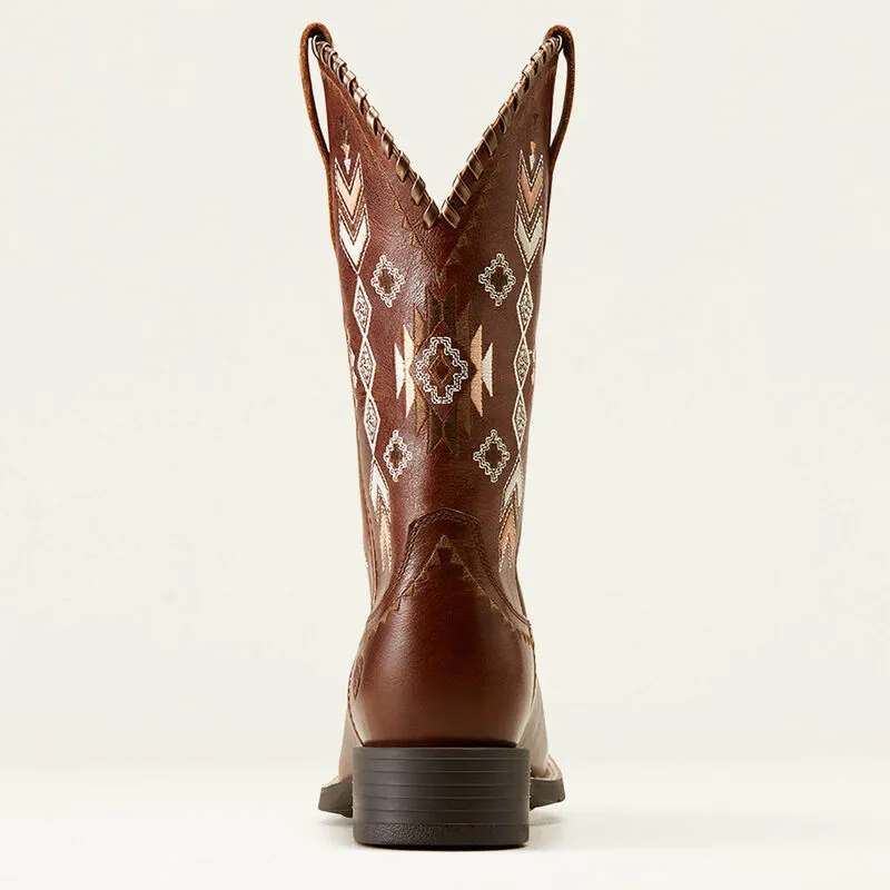 Ariat Women's Round Up Skyler Square Toe Western Boot in Canyon Tan-1