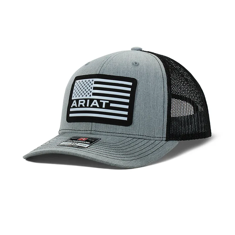 Ariat USA Flag Patch Logo Cap in Grey