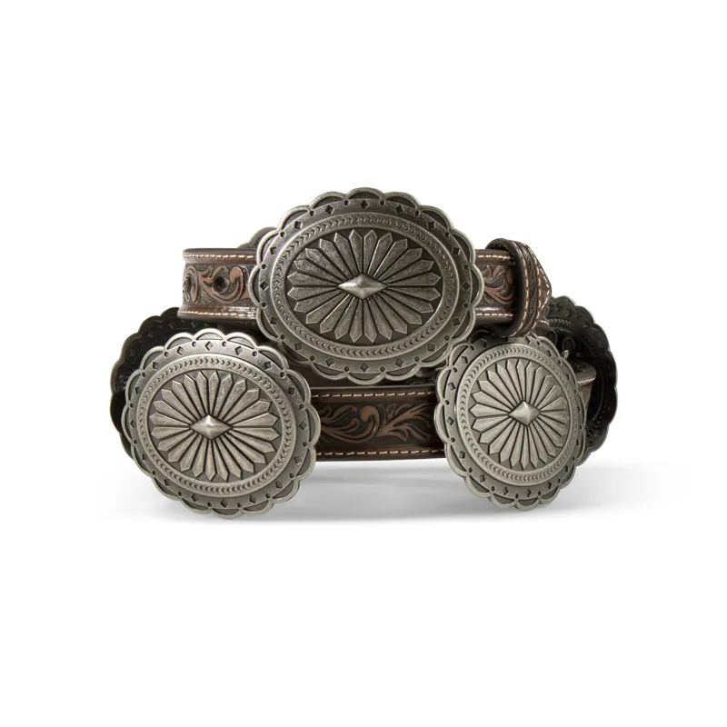 Ariat Oval Concho Diamond Belt Tan