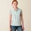 Ariat Junior Taryn Polo Shirt in Starlight Blue and Heather Grey