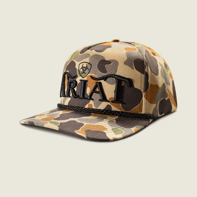 Ariat Men's 3D Embroidered Tan Camo Cap -1