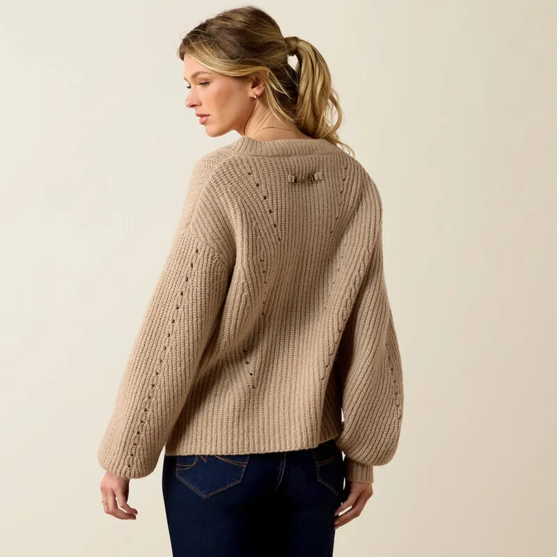 Ariat Womens Blaydon Jumper Oatmeal-1