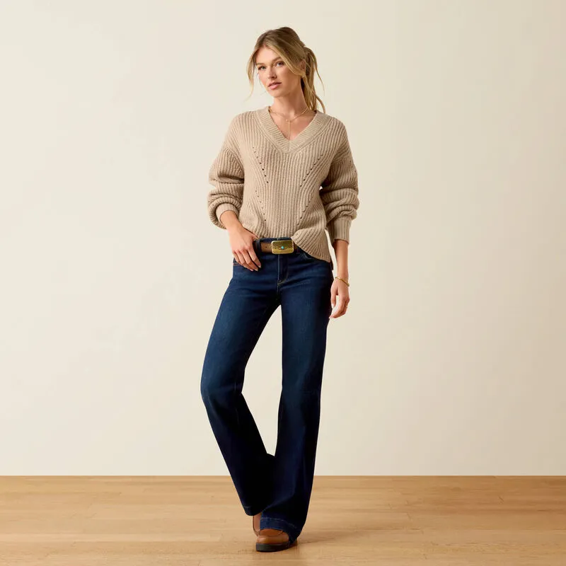 Ariat Womens Blaydon Jumper Oatmeal-2