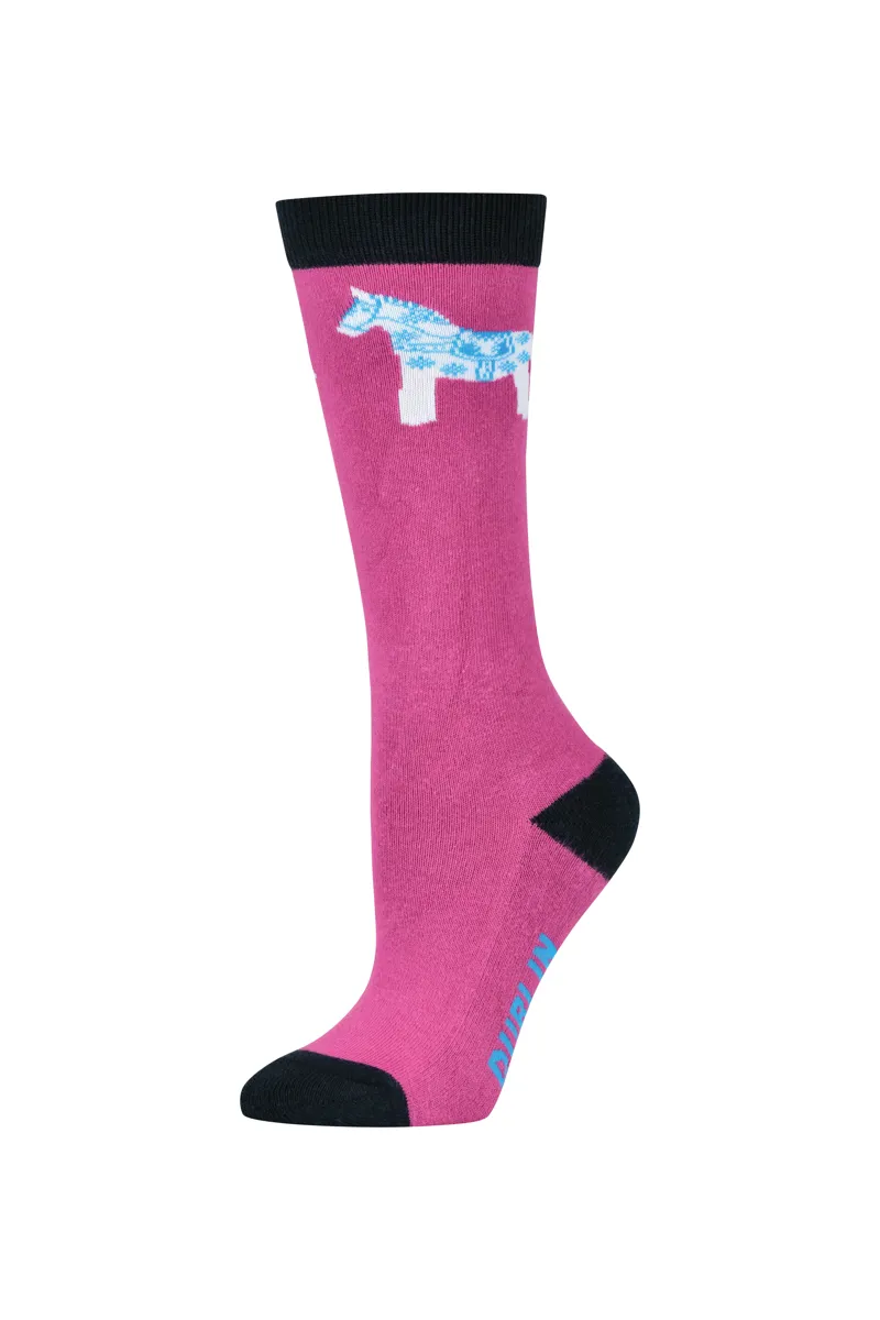 Dublin Kids Single Pack Socks White Pony