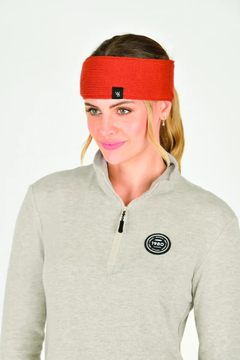 Weatherbeeta Fleece Lined Ponytail Headband Redwood-1