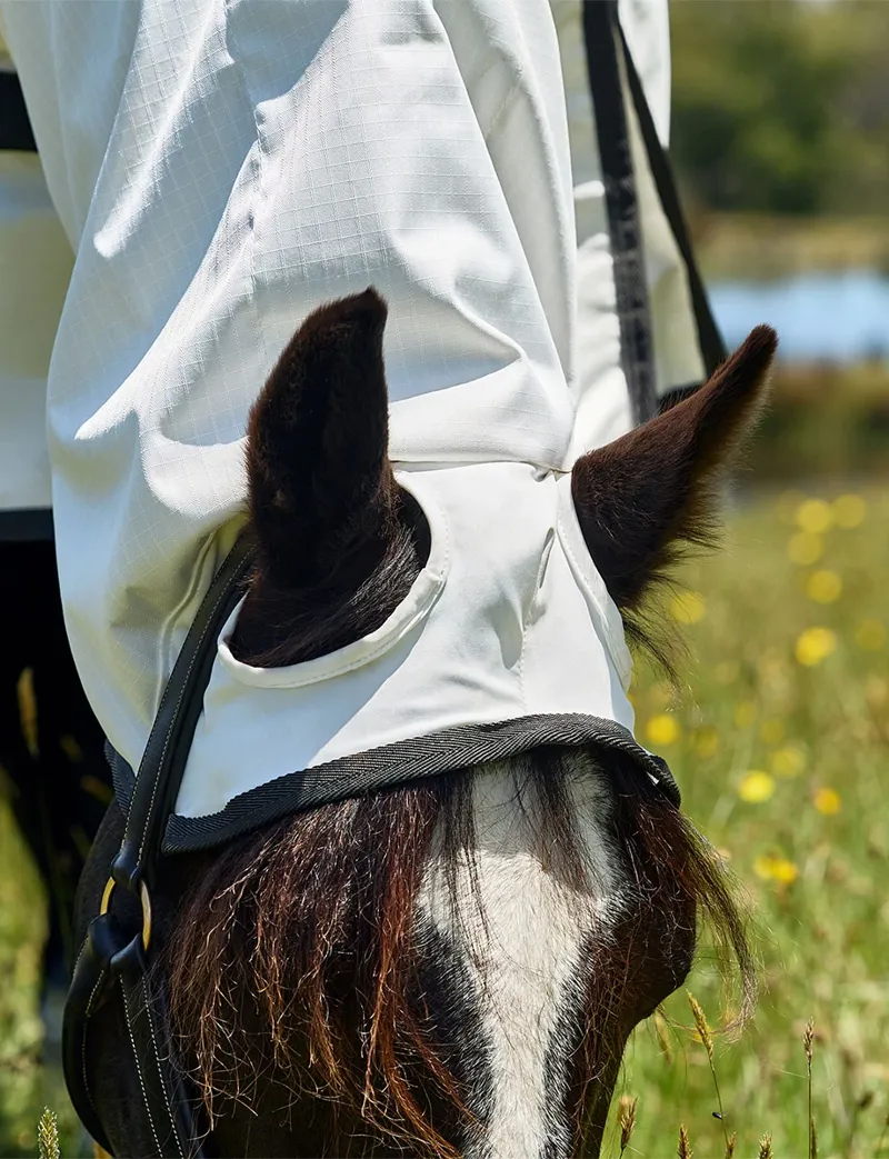 Weatherbeeta Comfitec Sweet Itch Shield Fly Sheet Combo in White and Charcoal -6