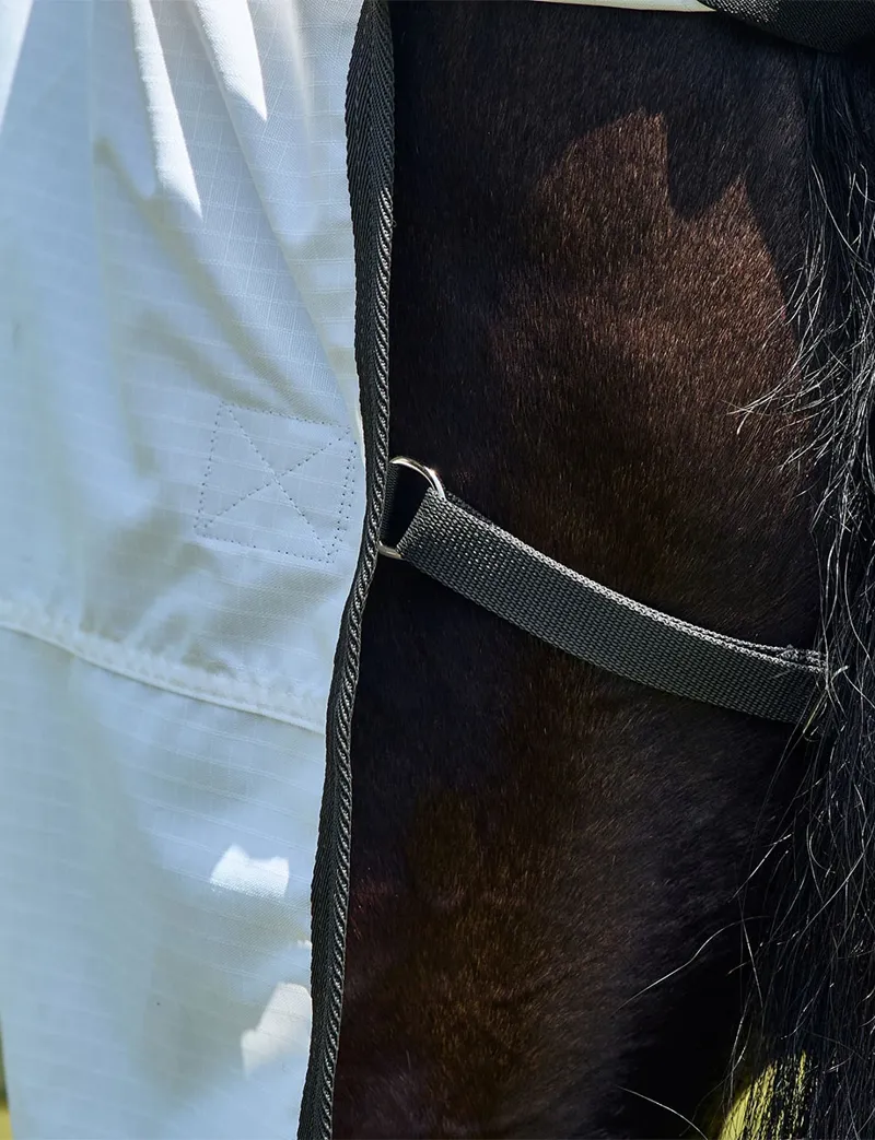 Weatherbeeta Comfitec Sweet Itch Shield Fly Sheet Combo in White and Charcoal -7