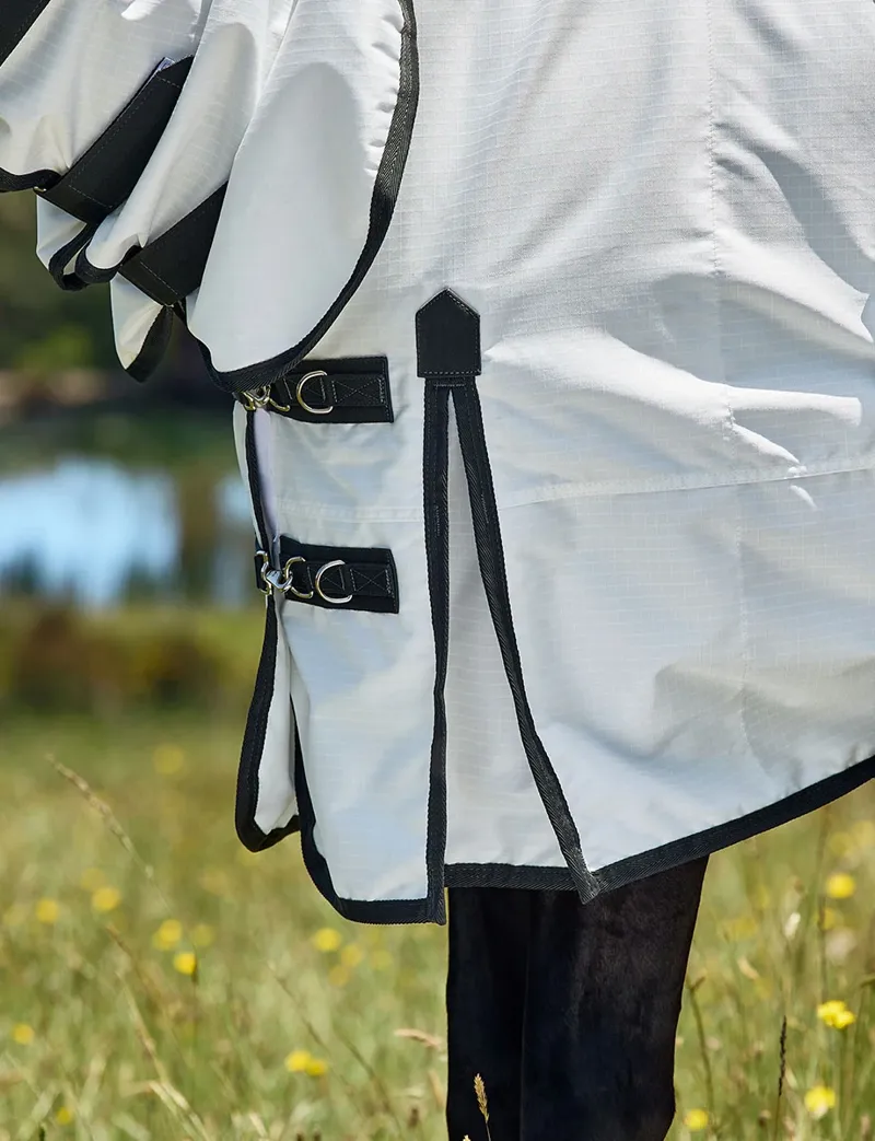 Weatherbeeta Comfitec Sweet Itch Shield Fly Sheet Combo in White and Charcoal -8