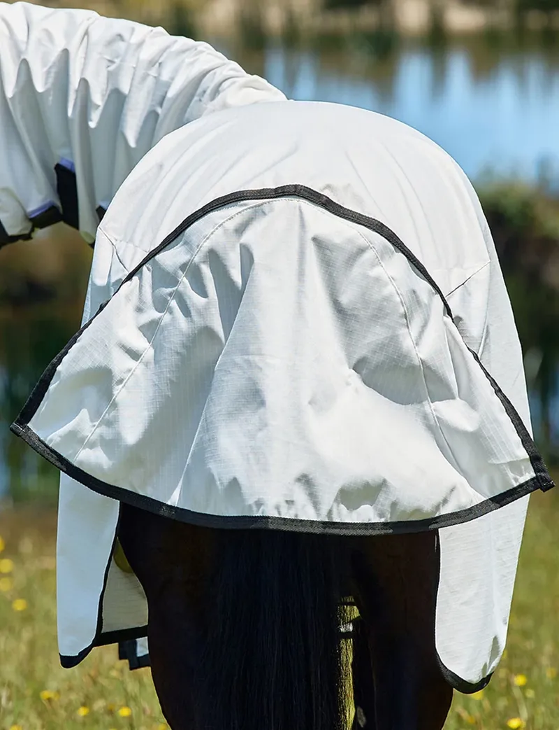 Weatherbeeta Comfitec Sweet Itch Shield Fly Sheet Combo in White and Charcoal -2