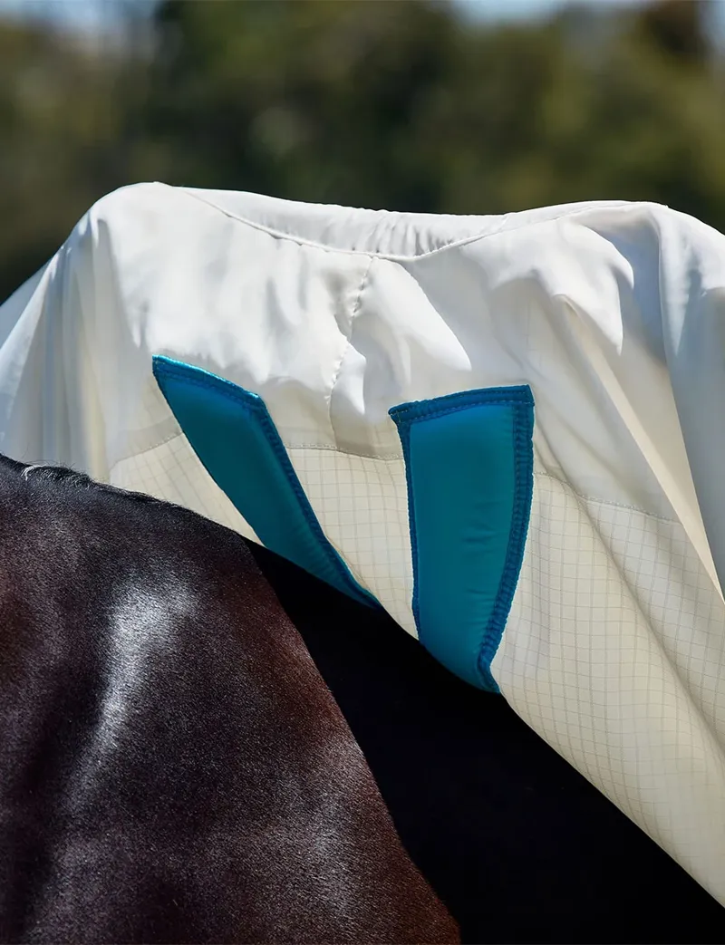 Weatherbeeta Comfitec Sweet Itch Shield Fly Sheet Combo in White and Charcoal -3