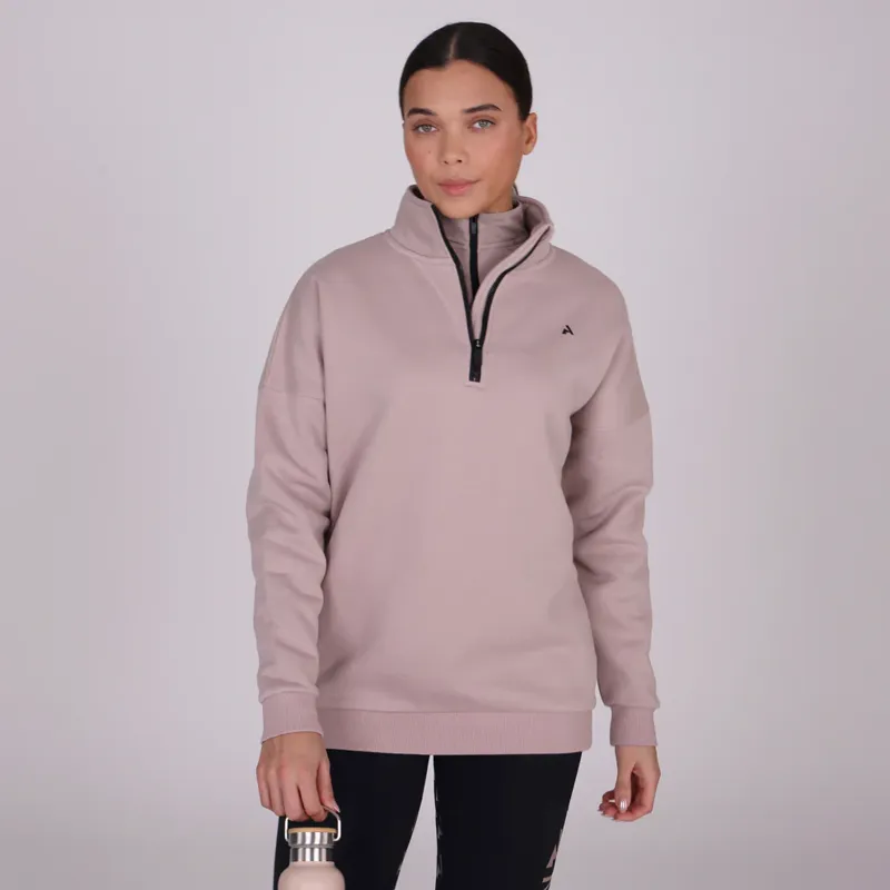 Aubrion React Half Zip Sweatshirt in Sand