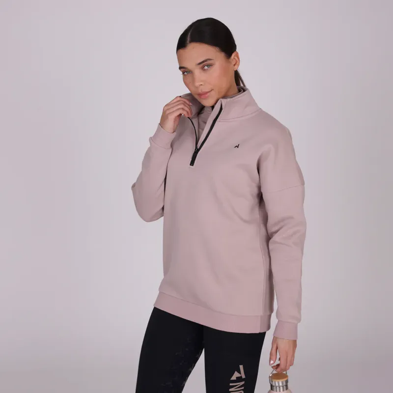 Aubrion React Half Zip Sweatshirt in Sand-3