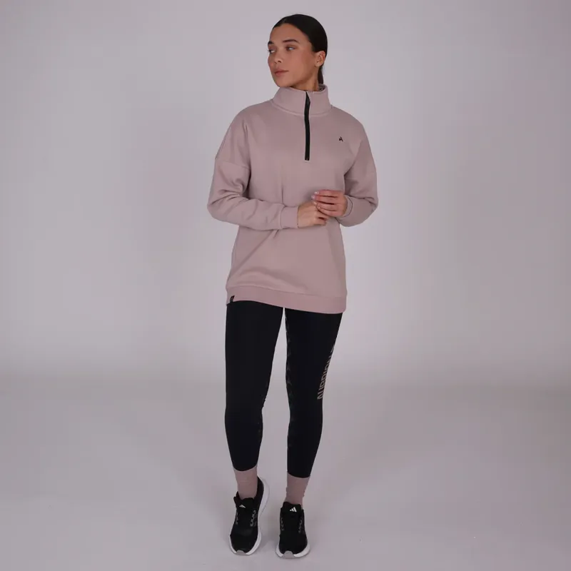 Aubrion React Half Zip Sweatshirt in Sand-1