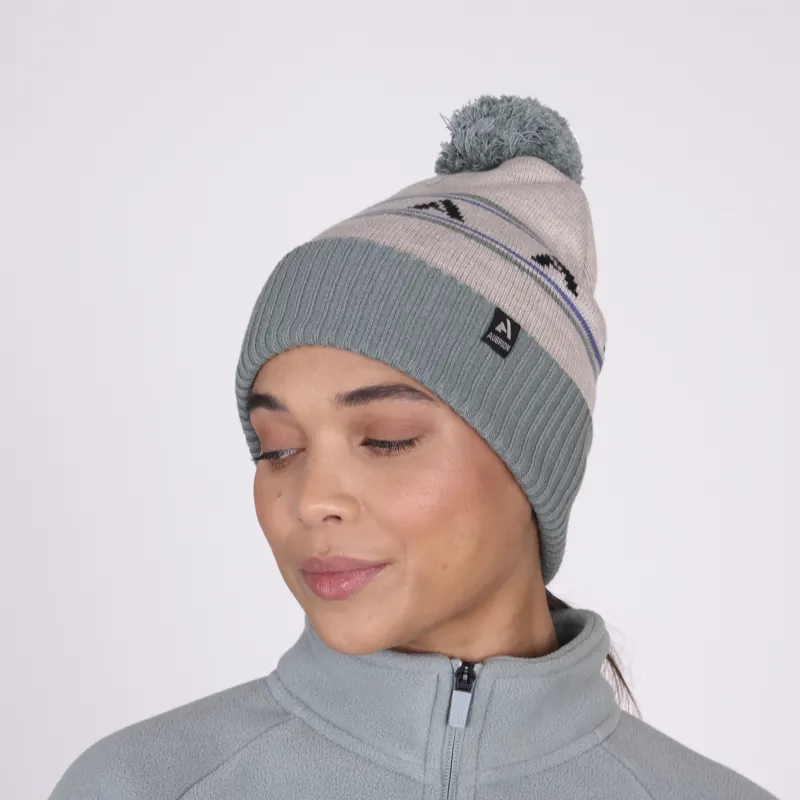 Aubrion React Bobble Hat Sage/Sand One Size-2