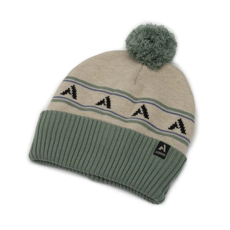 Aubrion React Bobble Hat Sage/Sand One Size