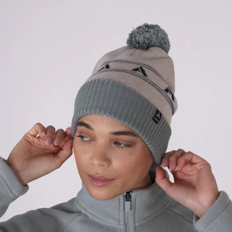 Aubrion React Bobble Hat Sage/Sand One Size-3