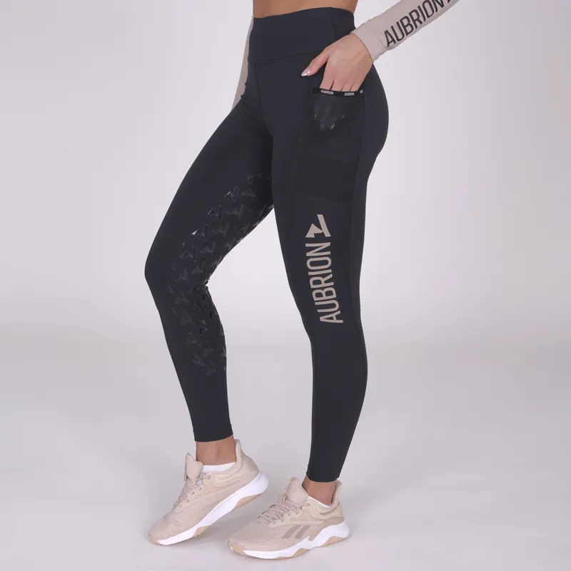 Aubrion Womens React Non-Stop Riding Tights Shadow-1