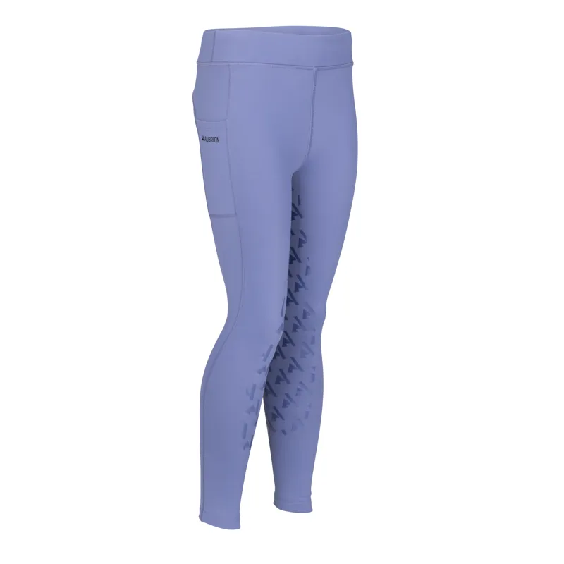 Aubrion Young Rider React Winter Riding Tights Sky-1