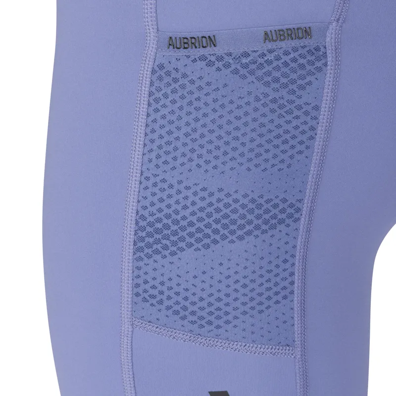 Aubrion Young Rider React Non-Stop Riding Tights Sky-2