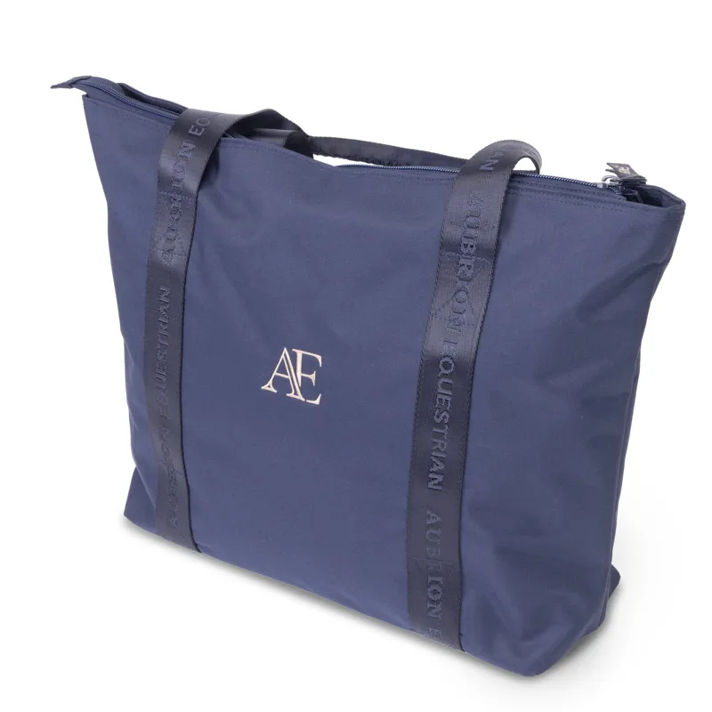 Aubrion Equestrian Tote Bag Navy-1