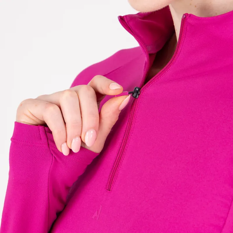 Aubrion React Long Sleeve Base Layer in Fuchsia -2